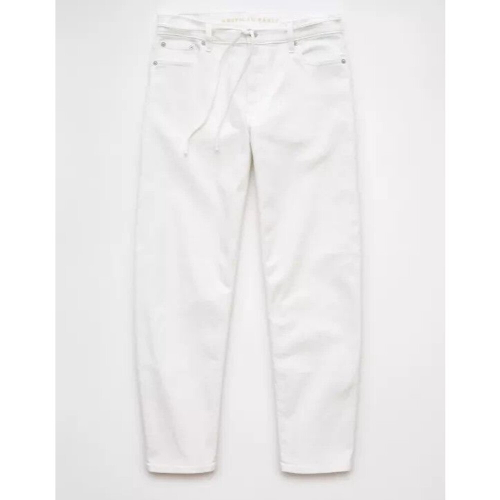 American Eagle AE Womens Size 18 Regular Stretch Barrel Jeans Cool White